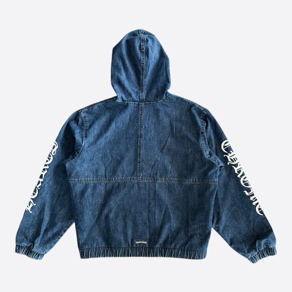 Chrome Hearts Blue & White Cross Patch Denim Anorak - Picture 2 of 6